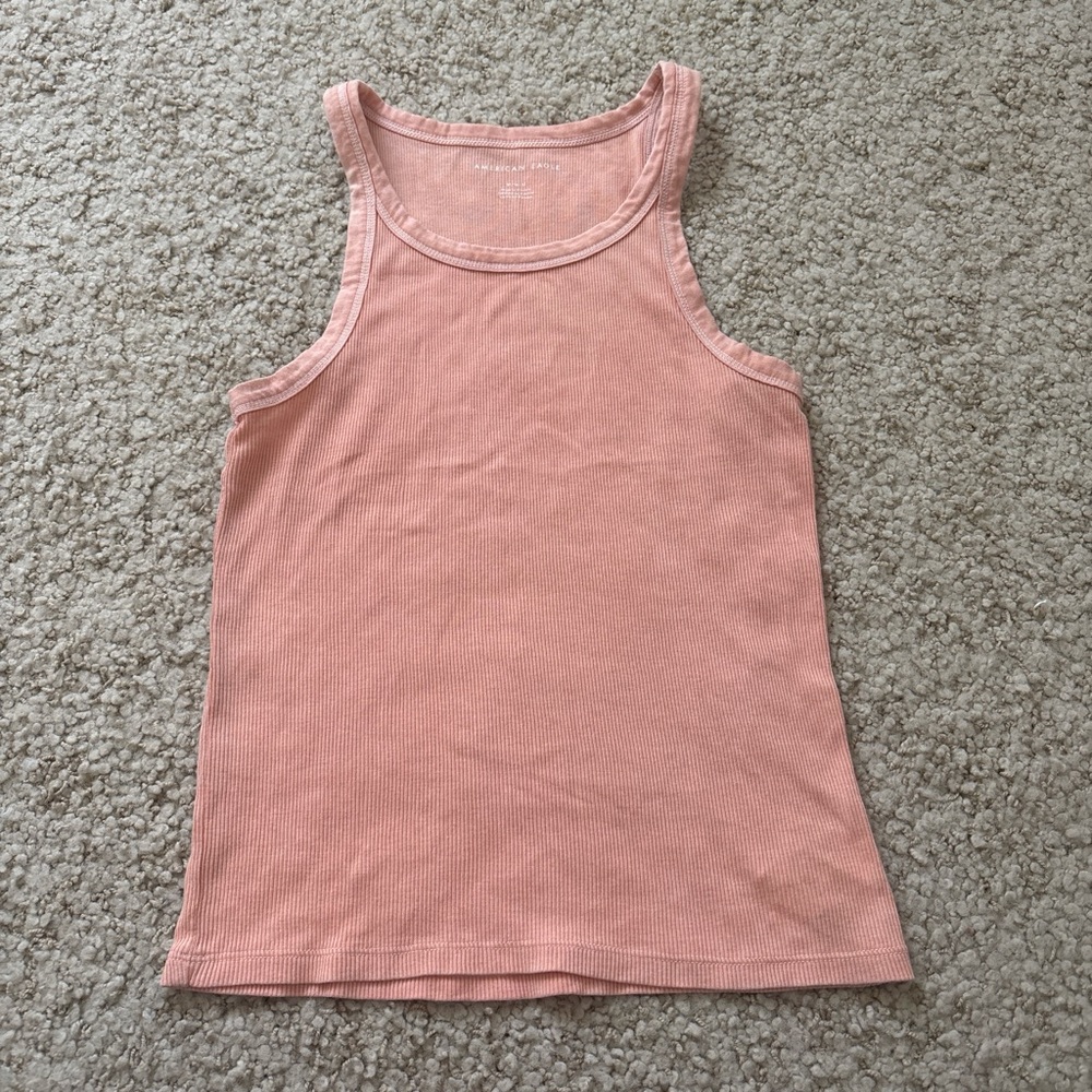 American Eagle Outfitters Peach Ribbed Tank